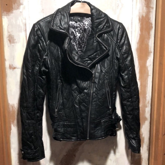Guess Faux Leather Jacket - Picture 1 of 11